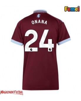 Aston Villa Amadou Onana #24 Tricou Fotbal Replică 2026-27 Femei Acasa